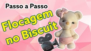 Como fazer Flocagem no Biscuit  Passo a Passo [upl. by Avot]