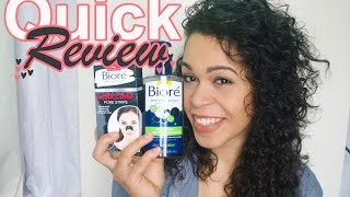 Bioré Deep Pore Charcoal Cleanser and Charcoal Pore Strips Quick Review [upl. by Aihsatsan218]