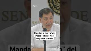 Reportero increpa a Noroña por no “acatar” al Poder Judicial [upl. by Acirtap]