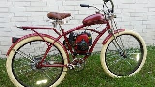 Custom Built Motorized 4 Stroke Bicycle [upl. by Kcam937]