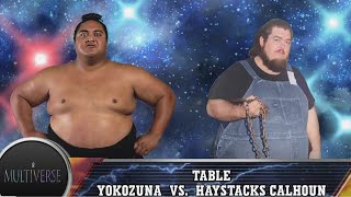 WWE Multiverse 4K  Yokozuna vs Haystacks Calhoun  Tables Match [upl. by Trefler]