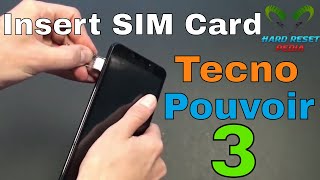 Tecno Pouvoir 3 Insert The SIM Card [upl. by Aihsekan]