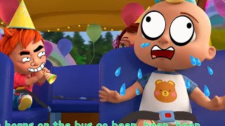 Wheels on the Birthday Bus Song 🎂 CoComelon Nursery Rhymes amp Kids Song Funny Facial Expressions 1 [upl. by Derdlim782]