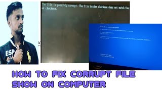 How To Fix Corrupt File And File Header Checksum Header Does Not Matchon computer screen [upl. by Analeh]