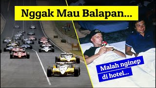 PEMBALAP F1 MOGOK KERJA Chaosnya F1 Zaman Dulu  GP Afrika Selatan 1982 [upl. by Jacklin]