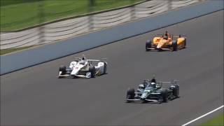 Fernando Alonso double Overtake Indy 500 [upl. by Ahsiekin723]