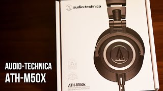 audiotechnica ATHM50x Unboxing  Professional Studio Monitor Headphones [upl. by Aicerg]