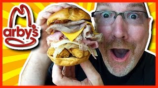 Arbys Meat Mountain Review 17oz Sandwich and DriveThru Experience [upl. by Notna]