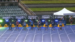 U17 Men 100m Final 2022 Australian Track amp Field Championships [upl. by Aihsek]