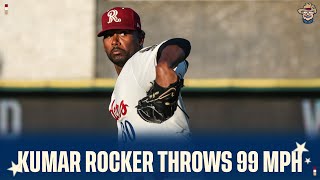 Kumar Rocker throws 99mph 🔥 [upl. by Gonzales]