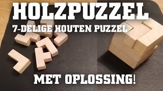 Holzpuzzel oplossing 7 delige houten kubus [upl. by Walt]