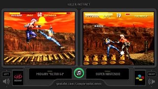 Killer Instinct Arcade vs Snes Side by Side Comparison [upl. by Emarej]