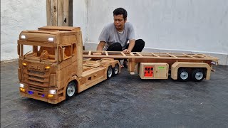 Membuat trailer truck  part 1  miniatur truk [upl. by Bartko]