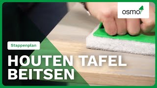 TAFEL BEITSEN Hoe Houten Meubel Beitsen STAPPENPLAN [upl. by Htezil]