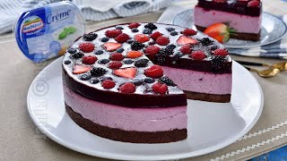 Cheesecake cu fructe de padure fara coacere  JamilaCuisine [upl. by Peonir769]