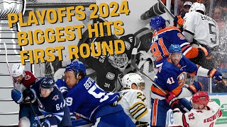 NHL Biggest Hits of the 1st Round 2024 [upl. by Rubliw]