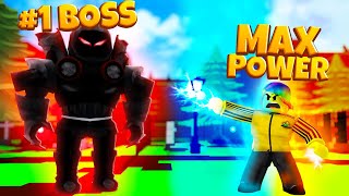 I used OWNER LEVEL POWERS and BATTLED the MAX SUPER VILLAIN Roblox [upl. by Sherourd915]