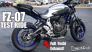 Yamaha FZ07 Test Ride  Wheelie Monster Giveaway Winner [upl. by Inami]