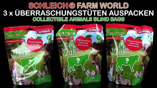 Schleich ® 3 x Farm World Blind Bags  Überraschungstüten  Collectible Animals  Sammelfiguren [upl. by Cordi]