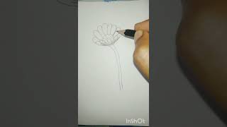 Easy flower drawing art drawing ytshorts [upl. by Aiepoissac]