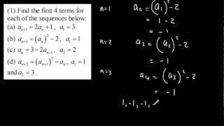 Year 2 A Level Maths  Sequences and Series 1  Recurrence Relations and Intro  AS Maths Core 1 [upl. by Aicala]