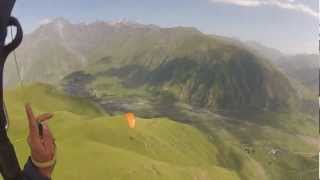 Kazbegi Paragliding Georgia ყაზბეგი Gruzja [upl. by Cimbura]