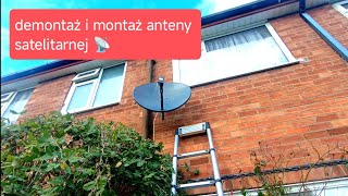 Demontaż i montaż anteny satelitarnej 📡🛰️💯sat antena hotbird montaż kabel uk anglia [upl. by Negiam196]