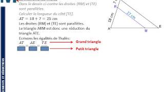3ème  AGRANDISSEMENTS REDUCTIONS  Le théorème de Thalès [upl. by Rhu42]