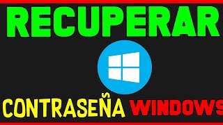 Olvidé la Contraseña de Mi PC Windows 10  Recuperar Contraseña ✅ [upl. by Francisca71]