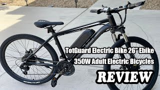 TotGuard Electric Bike 26quot Ebike 350W Adult Electric Bicycles  Review 2023 [upl. by Hilleary]