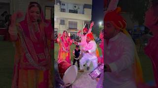 Bhangra 💃  Dhol Thali 💃 राजस्थानी ढोल थाली ♥️ shorts rajasthanidance [upl. by Rasecoiluj]