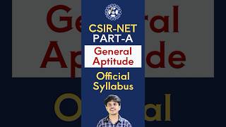 General Aptitude syllabus for CSIR NET 2024  CSIR NET june 2024 Notification  Application Form [upl. by Minton]