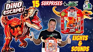 ZURU Robo Alive Dino Escape 15 Surprises Lights and Sounds [upl. by Weingartner355]