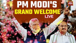 PM Modi Live PM Narendra Modi Arrives At BJP Headquarter After Election Results  India Today Live [upl. by Klara]