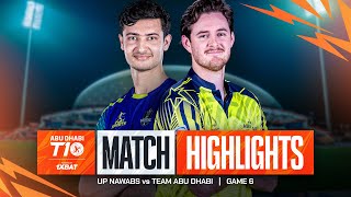 2024 Abu Dhabi T10 I Match 6 Highlights Team Abu Dhabi vs UP Nawabs  Season 8 [upl. by Beau]