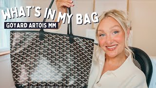 WHATS IN MY BAG  GOYARD ARTOIS MM  LauraLee [upl. by Bertie]