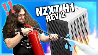 NZXT On Trial H1 V2 Fire Testing MiniITX Case Review amp Thermals [upl. by Yhotmit]