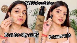 BOBBI BROWN SKIN LONGWEAR WEIGHTLESS FOUNDATION REVIEW Bobbi Brown Foundation Natural for Oily Skin [upl. by Litt]