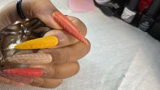 Attempting my first fall sweater nail [upl. by Nnylatsyrc167]