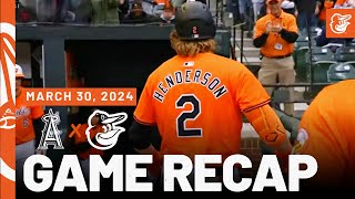 Angels vs Orioles Game Recap 33024  MLB Highlights  Baltimore Orioles [upl. by Roscoe]