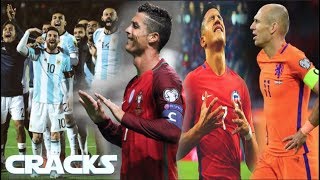 TRES de MESSI y al MUNDIAL ASÍ FESTEJARON  CRISTIANO a RUSIA  CHILE y HOLANDA FUERA [upl. by Irami472]