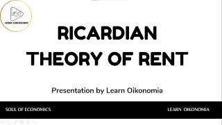 RICARDIAN THEORY OF RENT  MICROECONOMICS  LEARNOIKONOMIA [upl. by Yoshiko857]