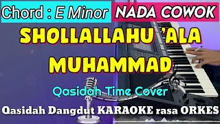 SHOLLALLAHU ALA MUHAMMAD  Qasidah Dangdut KARAOKE rasa ORKES  NADA COWOK [upl. by Vareck]