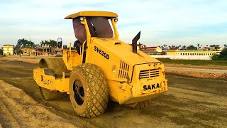 Road roller crane Sand and rock excavator [upl. by Jala678]