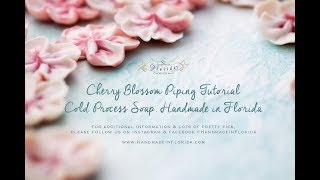 Cold Process Soap Making Cherry Blossom Piping Tutorial [upl. by Kellie]