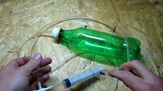 Как сделать вакуумный насос Простой насос из шприца  How to make a vacuum pump [upl. by Onimod]