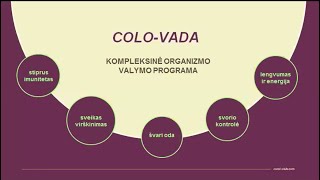 Colo Vada  kompleksinė organizmo valymo programa [upl. by Inalaehon]