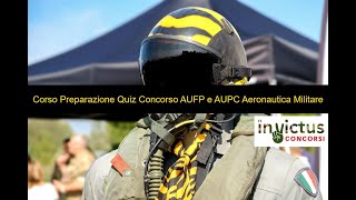 Corso Preparazione Quiz Concorso AUFP e AUPC Aeronautica Militare [upl. by Llertac]