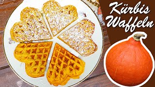 Kürbiswaffeln  herbstliche Waffeln mit Hokkaido [upl. by Esta]