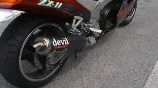 ZZR1100 ZX11 devil管 kawasaki デビル管 [upl. by Htessil185]